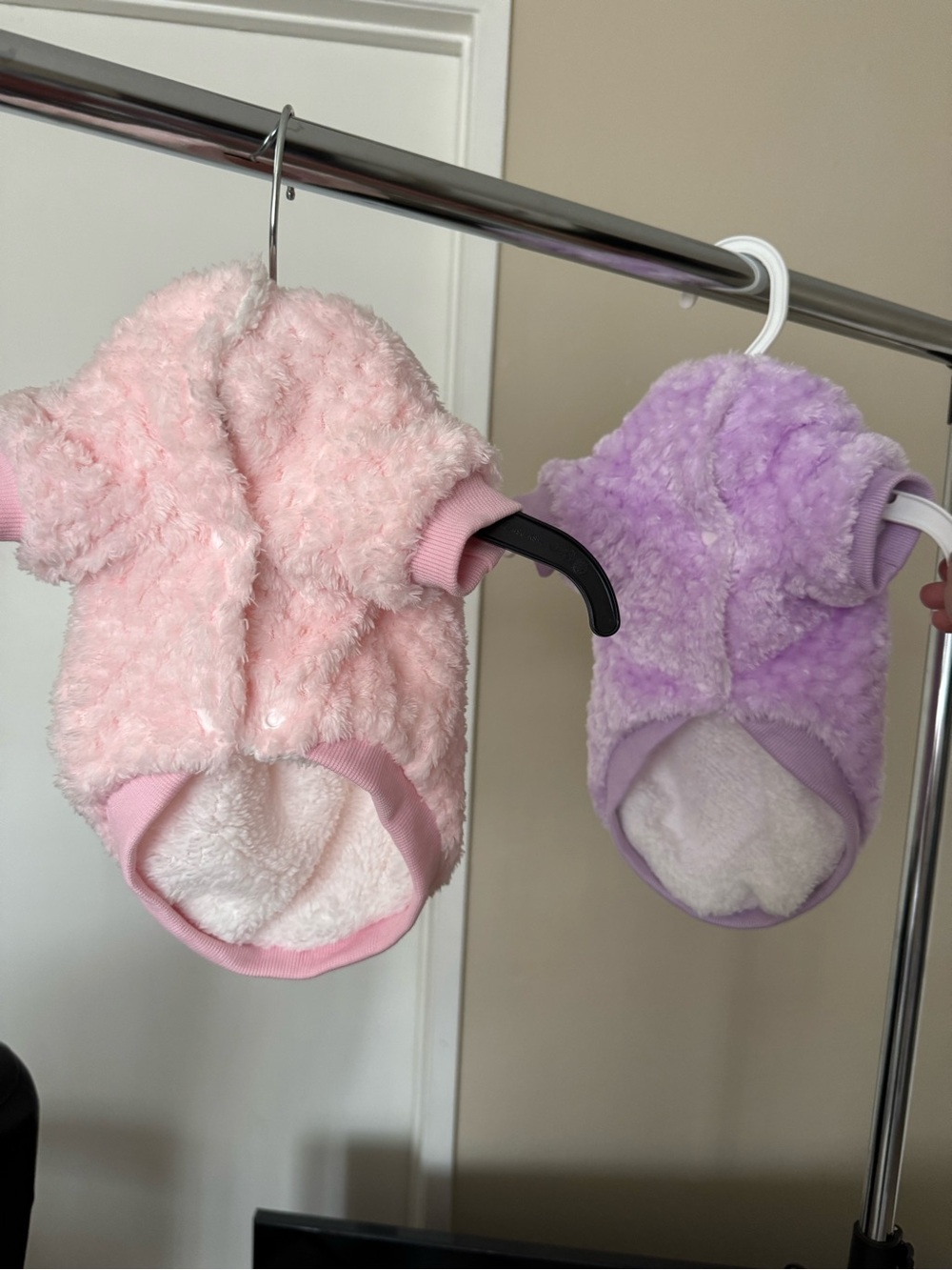 Plush Pink Dog Sweaters - Soft Sherpa Jacket